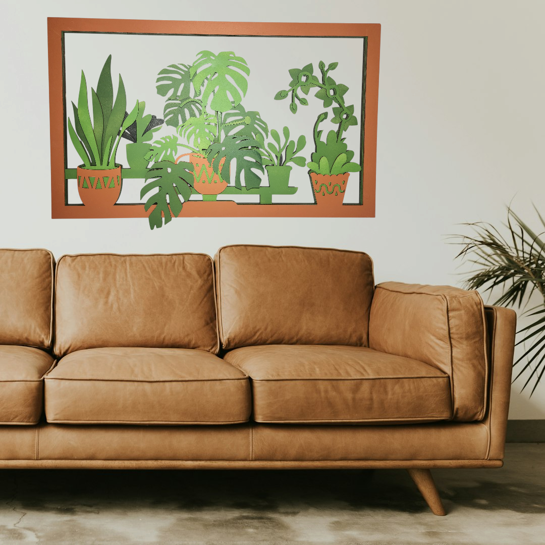 Indoor Plant Shelf – Multilayer Laser Cut Wall Art