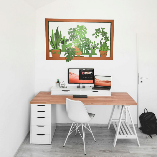 Indoor Plant Shelf – Multilayer Laser Cut Wall Art