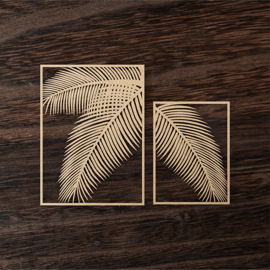 Tropical palm tree leave - 2 panels art