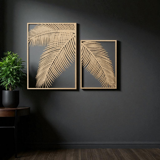 Tropical palm tree leave - 2 panels art
