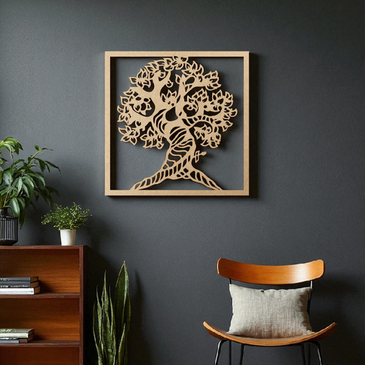 Tree of Life Wall Art – Wooden Decor Panel