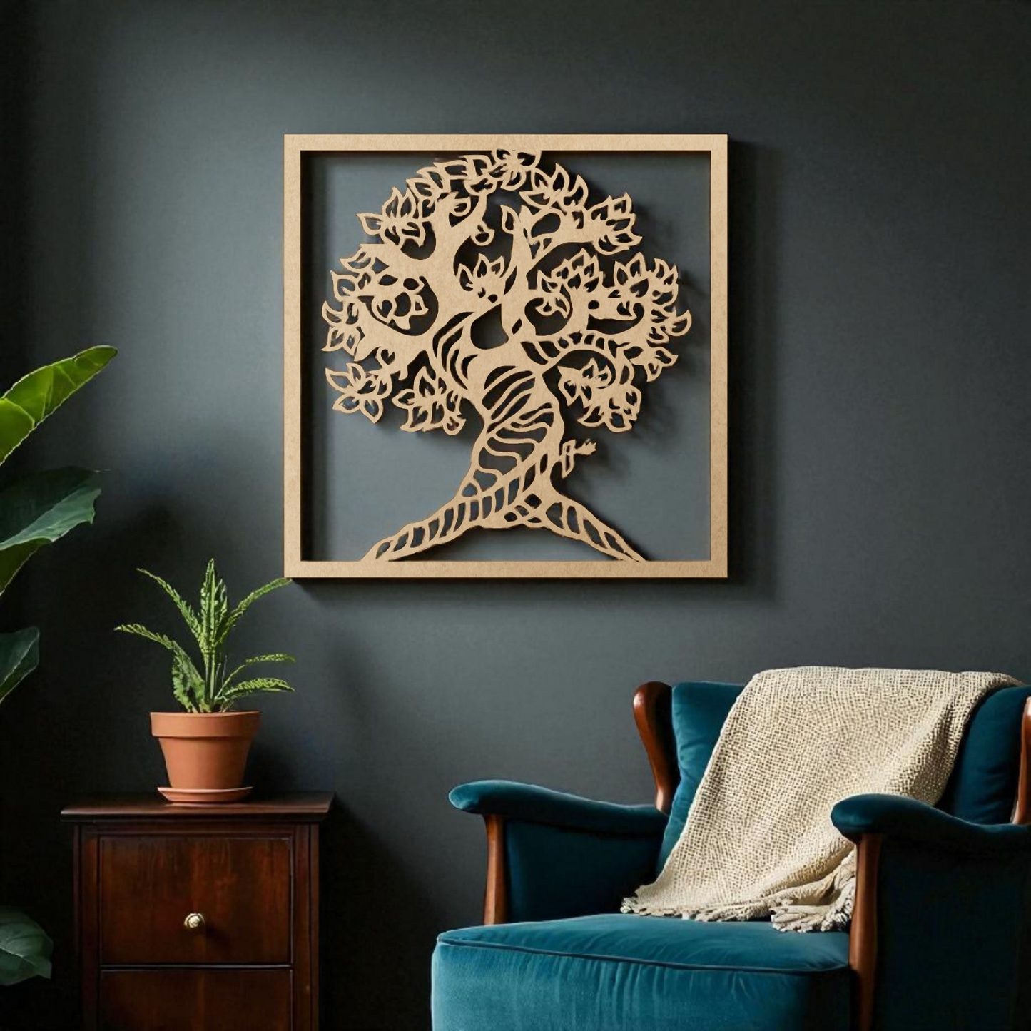 Tree of Life Wall Art – Wooden Decor Panel